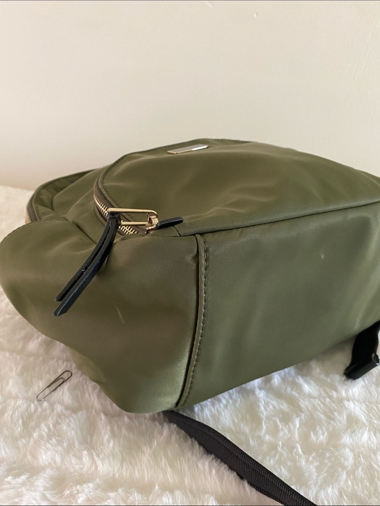 Kate Spade Dawn Nylon Medium Backpack in Olive Green w/  Black Leather Trim main image 3